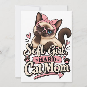 Soft Girl Harte Katze Mom Katzenlady Einladung