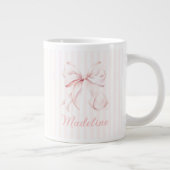 Soft Girl Pink Bow Jumbo-Tasse (Rechts)