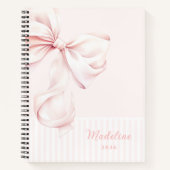 Soft Girl Pink Bow Notizblock (Vorderseite)
