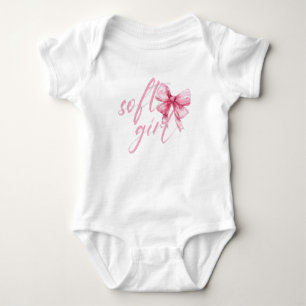 Soft Girl Rosa Schleife – Süße Coquette Baby Strampler