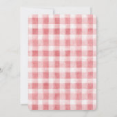 Soft Girly Pink White Plaid Stripes Baby Shower Einladung (Rückseite)
