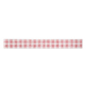 Soft Girly Pink White Plaid Stripes Birthday Satinband (Vorderseite)