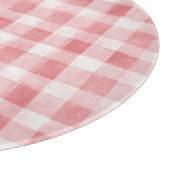 Soft Girly Pink White Plaid Stripes Bridal Showe Schneidebrett (Ecke)
