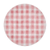 Soft Girly Pink White Plaid Stripes Bridal Showe Schneidebrett (Vorderseite)