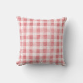 Soft Girly Pink White Plaid Stripes   Kissen (Vorderseite)