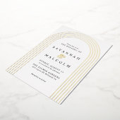 Soft Glam | Einfache Hochzeit mit weißem und golde Folieneinladung (Gedreht)