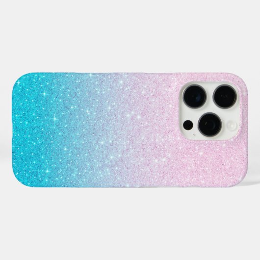 Soft Glitzer Ombre Case-Mate iPhone Hülle (Rückseite (Horizontal))