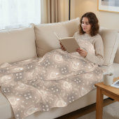 Soft Glow Heart Candle Pattern Fleecedecke