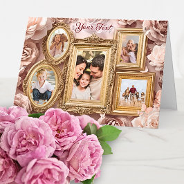 Soft Gold Barock Blumen Memory Frames Galerie Feiertagskarte