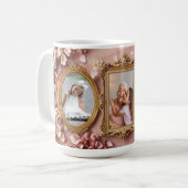 Soft Gold Baroque Floral Memory Frames Gallery Kaffeetasse (Vorderseite Links)