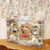 Soft Gold Baroque Floral Photo Frames Collage Fotoblock