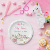 Soft Gold Blush Pink Rose Pumpkin Baby Dusche Pappteller (Party)