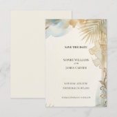 Soft-Gold-Botanik-Save-the-Date-Karte Save The Date (Vorne/Hinten)