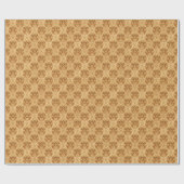 Soft Gold Damask Floral Geschenkpapier (Flach)
