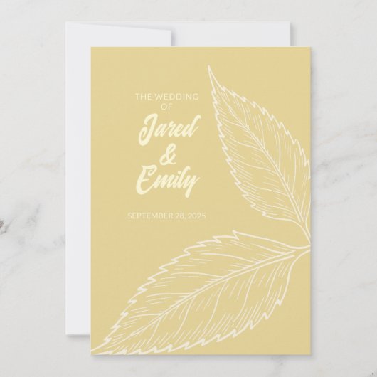 Soft Gold Hochzeitkarte Dankeskarte (Vorderseite)