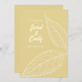 Soft Gold Hochzeitkarte Dankeskarte (Vorne/Hinten)