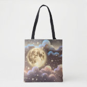Soft Gold Ivory Moon Elegant Aesthetic Tasche (Vorderseite)