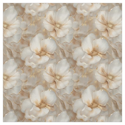 Soft Gold Luxus Blume Stoff (Muster)