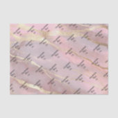 Soft Gold Peach Marble Seidenpapier (Vorderseite)