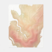 Soft Golden Dream Cozy Abstract Fleecedecke (Vorderseite)