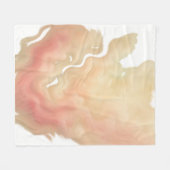 Soft Golden Dream Cozy Abstract Fleecedecke (Vorderseite (Horizontal))