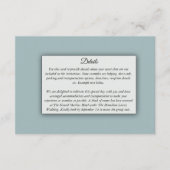 Soft Golden Dusty Blue Romance Wedding Begleitkarte (Vorderseite)