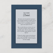 Soft Golden Dusty Blue Romance Wedding Begleitkarte (Vorderseite)