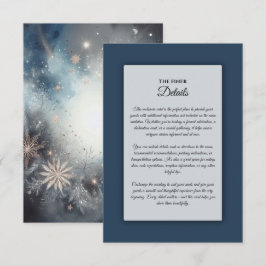 Soft Golden Dusty Blue Romance Wedding Begleitkarte