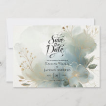Soft Golden Dusty Blue Romance Wedding