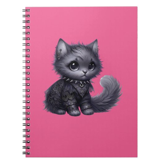 Soft Goth Kitten Notizblock (Vorderseite)
