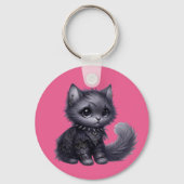 Soft Goth Kitten Schlüsselanhänger (Vorderseite)