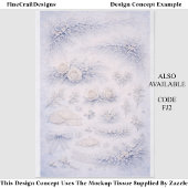 Soft Gothic Romance Winter Portrait FH9L Decoupage Seidenpapier