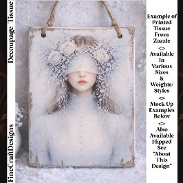 Soft Gothic Romance Winter Portrait FH9R Decoupage Seidenpapier