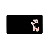 Soft Gradient Pink Ballet Shoes Adressaufkleber (Vorne)