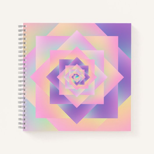 Soft Gradient Spiral Petals Notebook Notizblock (Vorderseite)