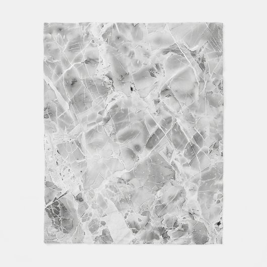 Soft Grau "Opulent Marble Whirl" Fleece Blanket (Vorderseite)