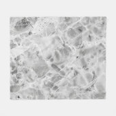 Soft Grau "Opulent Marble Whirl" Fleece Blanket (Vorderseite (Horizontal))