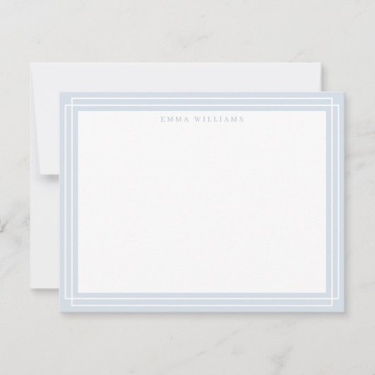 Soft Gray Frame Note Card Einladung (Vorderseite)