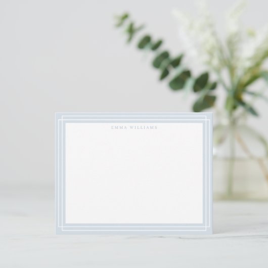 Soft Gray Frame Note Card Einladung (Stehend Vorderseite)