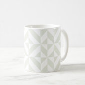 Soft Gray Geometric Art Deco Kaffeetasse (VorderseiteRechts)