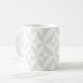 Soft Gray Geometric Art Deco Kaffeetasse (Vorderseite Links)