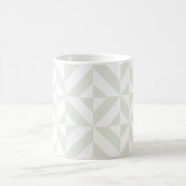 Soft Gray Geometric Art Deco Kaffeetasse (Mittel)
