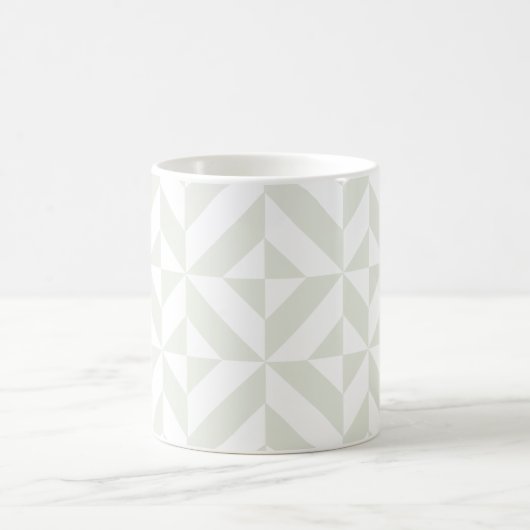 Soft Gray Geometric Art Deco Kaffeetasse (Mittel)