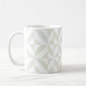 Soft Gray Geometric Art Deco Kaffeetasse (Links)