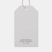 Soft Gray Minimal einfache Hochzeit Vielen Dank Geschenkanhänger (Rückseite)