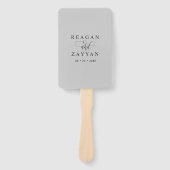 Soft Gray Minimalistisch Wedding Program Fächer (Vorderseite)