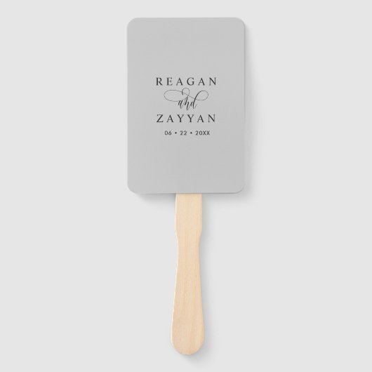 Soft Gray Minimalistisch Wedding Program Fächer (Vorderseite)