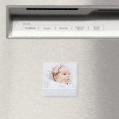 Soft Gray Simple Contemporary Hello Baby Magnet (In Situ (Geschirrspüler))