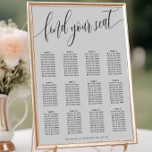 Soft Gray Simple Wedding Chart Poster