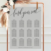 Soft Gray Simple Wedding Chart Poster